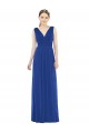 Sleeveless Royal Blue A-Line V-Neck Bridesmaid Gowns Maidstone