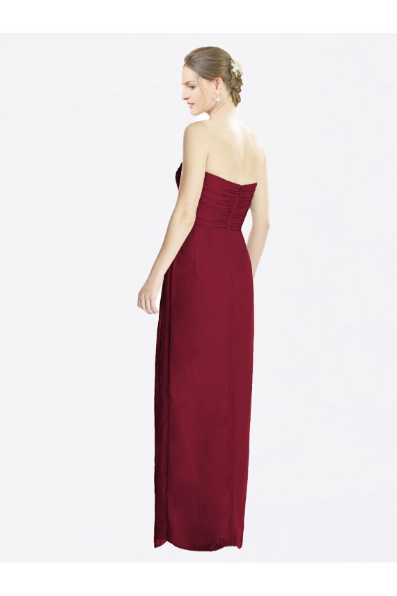 Sleeveless Burgundy Sheath Sweetheart Bridesmaid Dress Maidstone
