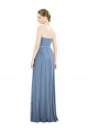 Sleeveless Dusty Blue A-Line Strapless Bridesmaid Dress Maidstone