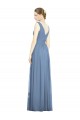 Sleeveless Dusty Blue A-Line V-Neck Semi Formal Evening Dress / Bridesmaid Dress Maidstone
