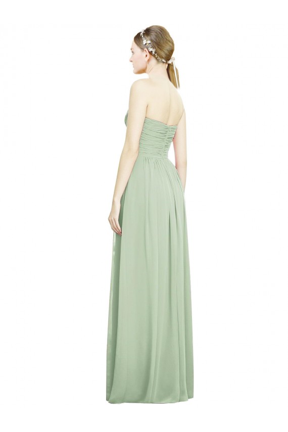 Sleeveless Sage Criss Cross Back A-Line Sweetheart Bridesmaid Dress Maidstone