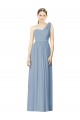 Sleeveless Dusty Blue A-Line One Shoulder Bridesmaid Dress Maidstone