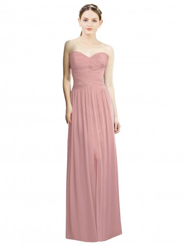 Sleeveless Dusty Pink A-Line Sweetheart Bridesmaid Dress / Evening Dress Maidstone