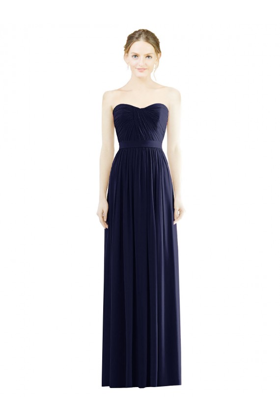 Sleeveless Dark Navy A-Line Sweetheart Formal Evening Gown / Bridesmaid Dress Maidstone