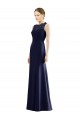 Sleeveless Dark Navy Mermaid Illusion Neck Bridesmaid Dress Maidstone