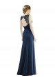 Sleeveless Dark Navy Mermaid Illusion Neck Bridesmaid Dress Maidstone