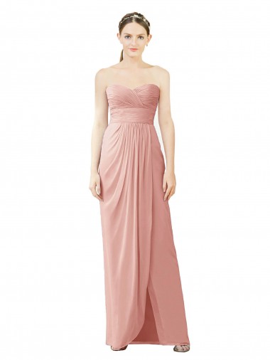 Sleeveless Bliss Pink A-Line Sweetheart High Low Bridesmaid Dress Maidstone