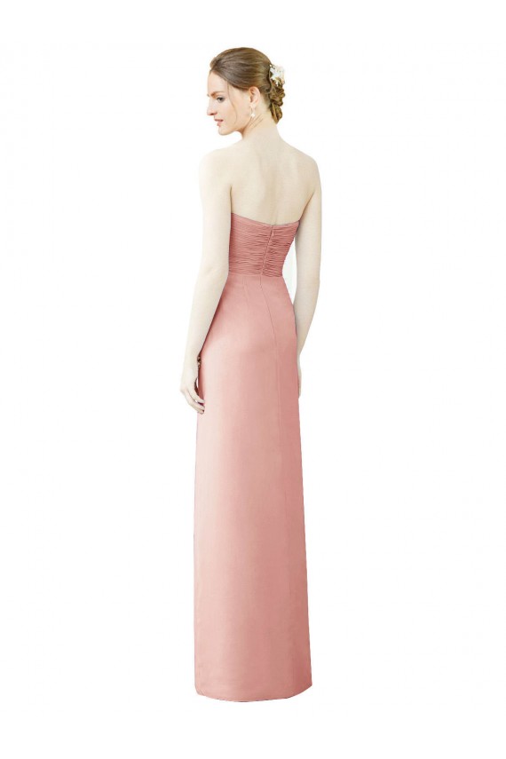 Sleeveless Bliss Pink A-Line Sweetheart High Low Bridesmaid Dress Maidstone