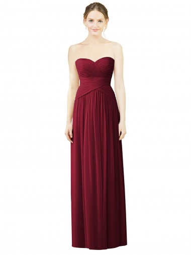 Sleeveless Burgundy A-Line Sweetheart Evening Dress / Bridesmaid Dress Maidstone