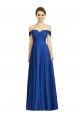 Cap Sleeves Royal Blue A-Line Off the Shoulder Semi Formal Evening Dress / Bridesmaid Dress Maidstone