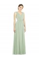 Sleeveless Sage V-Back A-Line V-Neck Bridesmaid Dress Maidstone