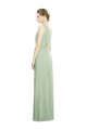 Sleeveless Sage V-Back A-Line V-Neck Bridesmaid Dress Maidstone