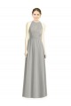 Sleeveless Silver A-Line Halter Neck Bridesmaid Dress / Evening Dress Maidstone