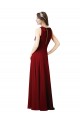 Sleeveless Burgundy Sheath Halter Neck Bridesmaid Dress Maidstone