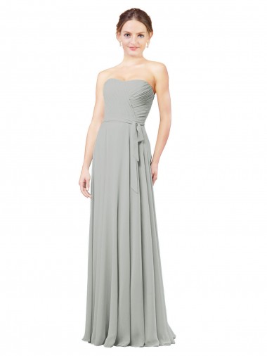 Sleeveless Silver A-Line Sweetheart Bridesmaid Dresses Maidstone