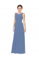 Sleeveless Windsor Blue Sheath Illusion Neck Bridesmaid Dress Maidstone