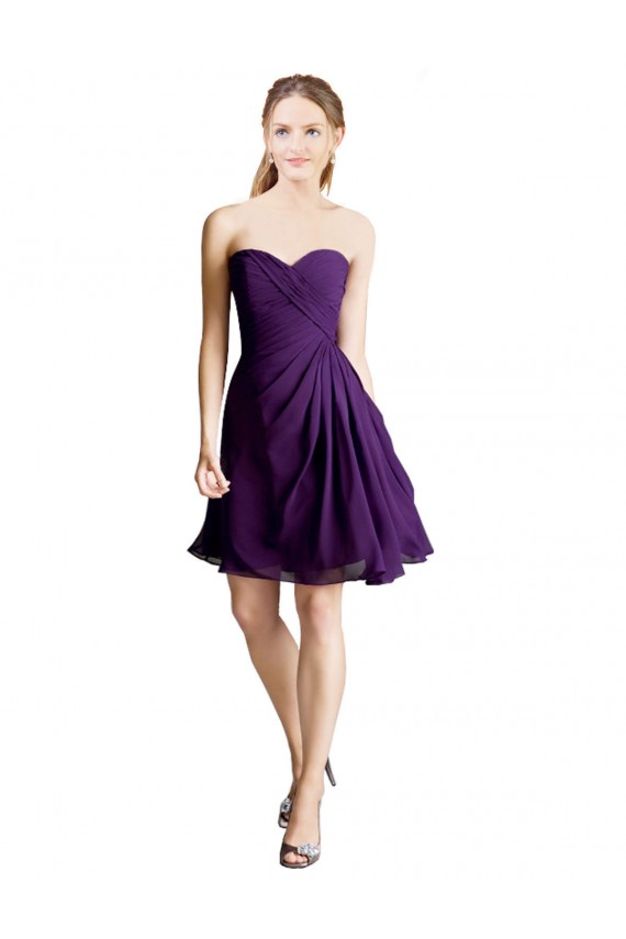 Sleeveless Purple A-Line Sweetheart Bridesmaid Dress Maidstone