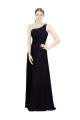 Sleeveless Black A-Line One Shoulder Bridesmaid Dresses Maidstone