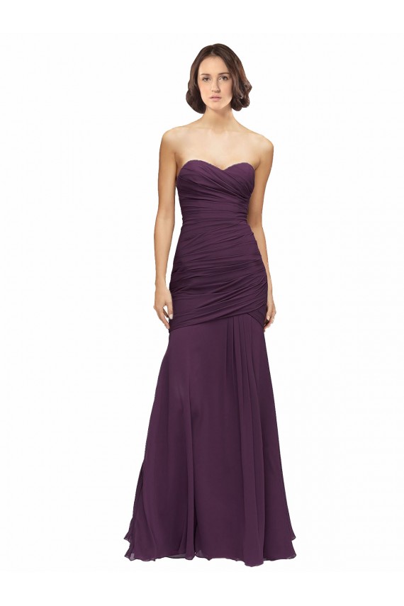 Sleeveless Grape Mermaid Sweetheart Bridesmaid Dress Maidstone