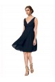 Sleeveless Dark Navy A-Line V-Neck Bridesmaid Dress Maidstone