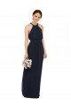 Sleeveless Dark Navy A-Line Halter Neck Bridesmaid Dress Maidstone