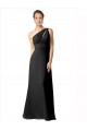 Sleeveless Black A-Line One Shoulder Bridesmaid Dress Maidstone