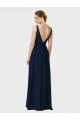 Sleeveless Dark Navy A-Line V-Neck Bridesmaid Dresses / Formal Dresses Maidstone