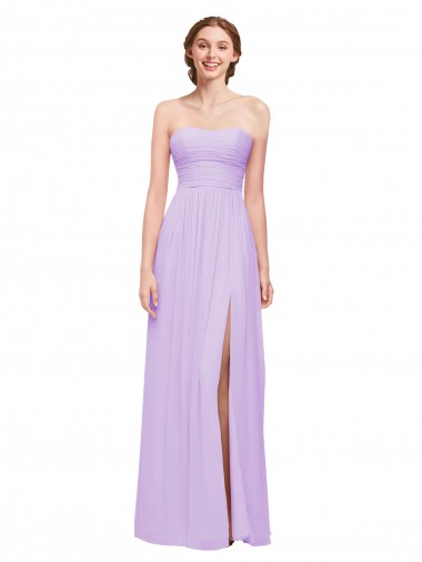 Sleeveless Lilac A-Line Sweetheart Evening Dress / Bridesmaid Dress Maidstone