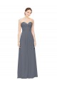 Sleeveless Slate Grey A-Line Sweetheart Bridesmaid Dress Maidstone