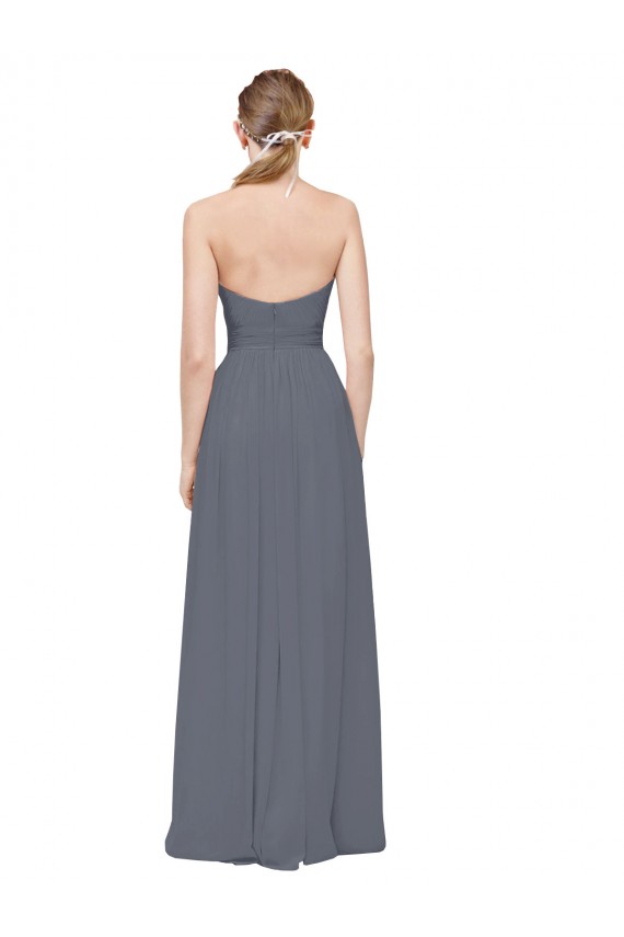 Sleeveless Slate Grey A-Line Sweetheart Bridesmaid Dress Maidstone