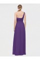 Sleeveless Plum Purple A-Line One Shoulder High Low Bridesmaid Dress Maidstone