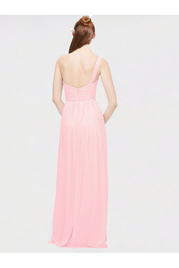 Sleeveless Pink A-Line One Shoulder Bridesmaid Dress Maidstone