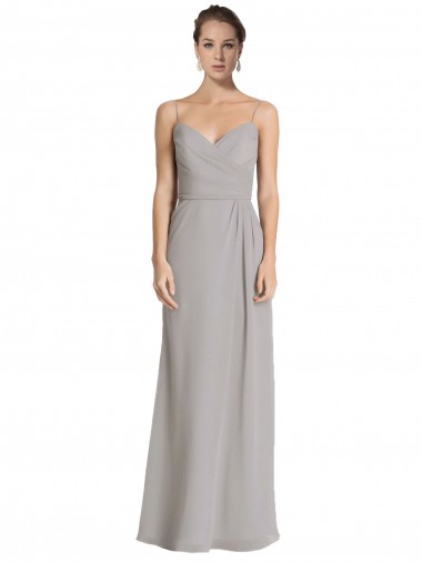 Sleeveless Silver Sheath Spaghetti Straps Bridesmaid Dress Maidstone