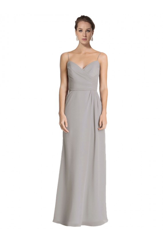 Sleeveless Silver Sheath Spaghetti Straps Bridesmaid Dress Maidstone