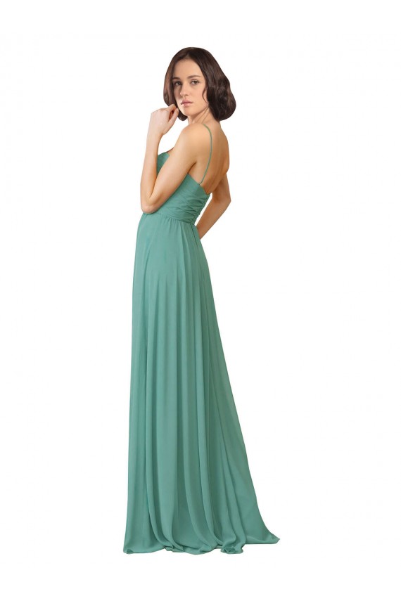 Sleeveless Icelandic Silver A-Line Spaghetti Straps Bridesmaid Dress Maidstone