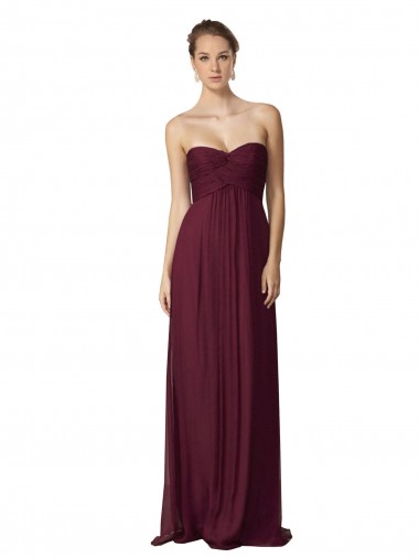 Sleeveless Grape A-Line Sweetheart Bridesmaid Dress / Formal Dress Maidstone