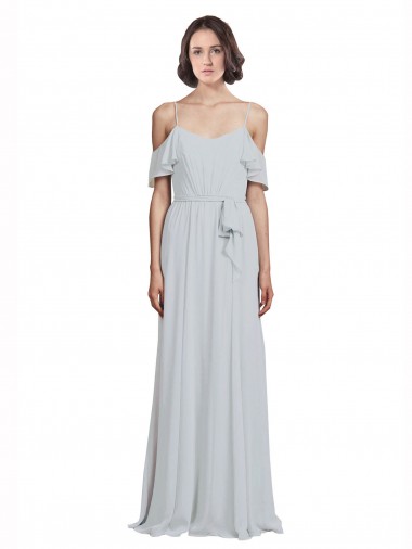Sleeveless Frost A-Line Off the Shoulder Formal Dress / Bridesmaid Dress Maidstone