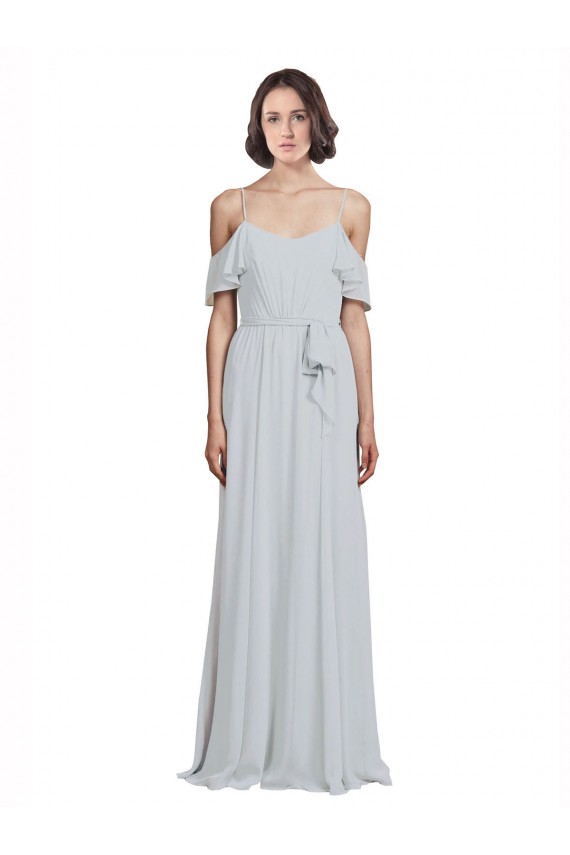 Sleeveless Frost A-Line Off the Shoulder Formal Dress / Bridesmaid Dress Maidstone
