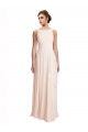 Sleeveless Cream Pink V-Back A-Line Bateau Neck Bridesmaid Dress / Evening Dress Maidstone