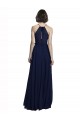 Sleeveless Dark Navy A-Line Halter Neck Evening Gowns / Bridesmaid Dresses Maidstone