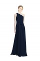 Sleeveless Dark Navy A-Line One Shoulder Bridesmaid Dress / Evening Dress Maidstone