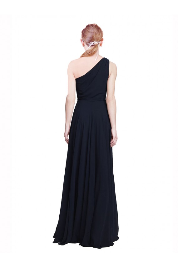 Sleeveless Dark Navy A-Line One Shoulder Bridesmaid Dress / Evening Dress Maidstone