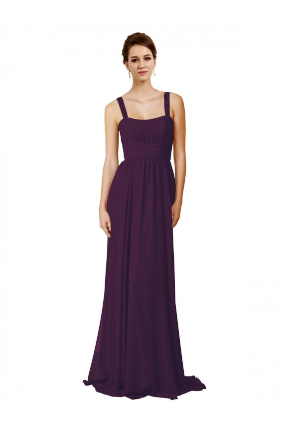 Sleeveless Grape A-Line Spaghetti Straps Bridesmaid Dress Maidstone
