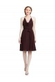Sleeveless Burgundy Gold A-Line Spaghetti Straps Bridesmaid Dress Maidstone