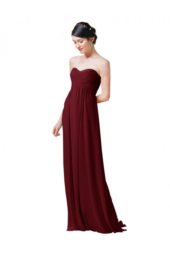 Sleeveless Burgundy A-Line Sweetheart Bridesmaid Dresses Maidstone