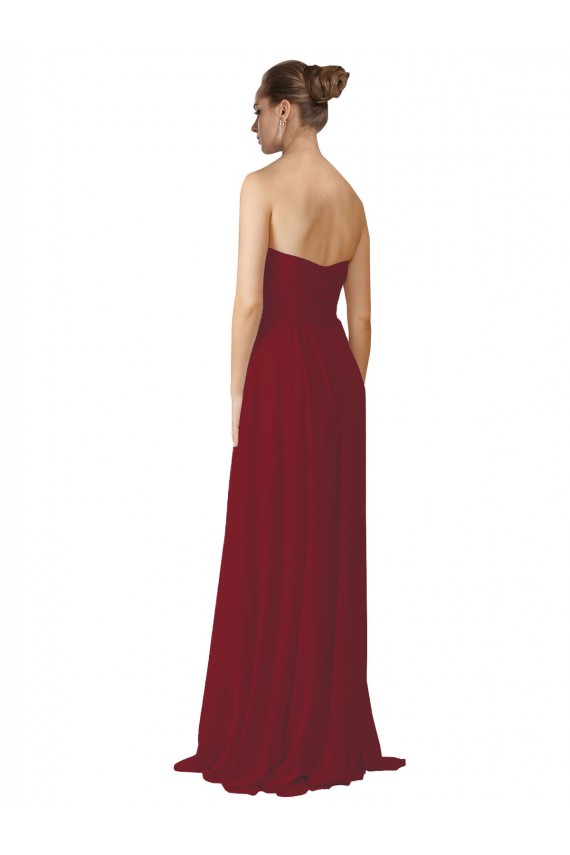 Sleeveless Burgundy A-Line Sweetheart Bridesmaid Dresses Maidstone