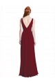 Sleeveless Burgundy A-Line V-Neck Bridesmaid Dress / Evening Gowns Maidstone