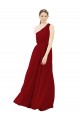 Sleeveless Burgundy A-Line One Shoulder Bridal Party Dress / Evening Dress Maidstone