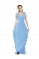 Sleeveless Periwinkle A-Line V-Neck Bridesmaid Dress Maidstone