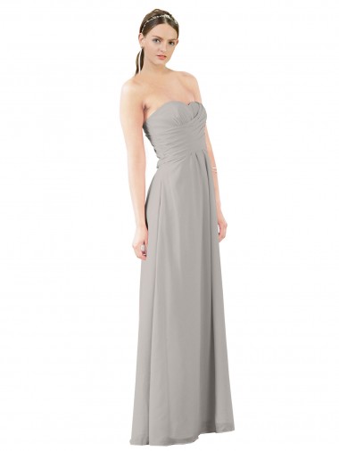 Sleeveless Oyster Silver A-Line Sweetheart Bridesmaid Dress Maidstone